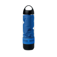 A bottle with a towel and a speaker «COOL»