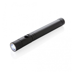 Telescopic flashlight with magnetic inserts