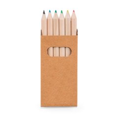 Set of 6 wooden pencils in a craft box
