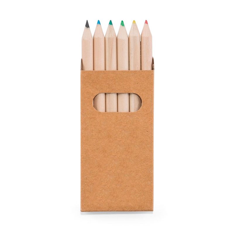 Набір із 6-ти дерев'яних олівців у коробці з крафта