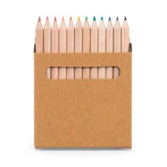 Set of 12 wooden pencils in a craft box