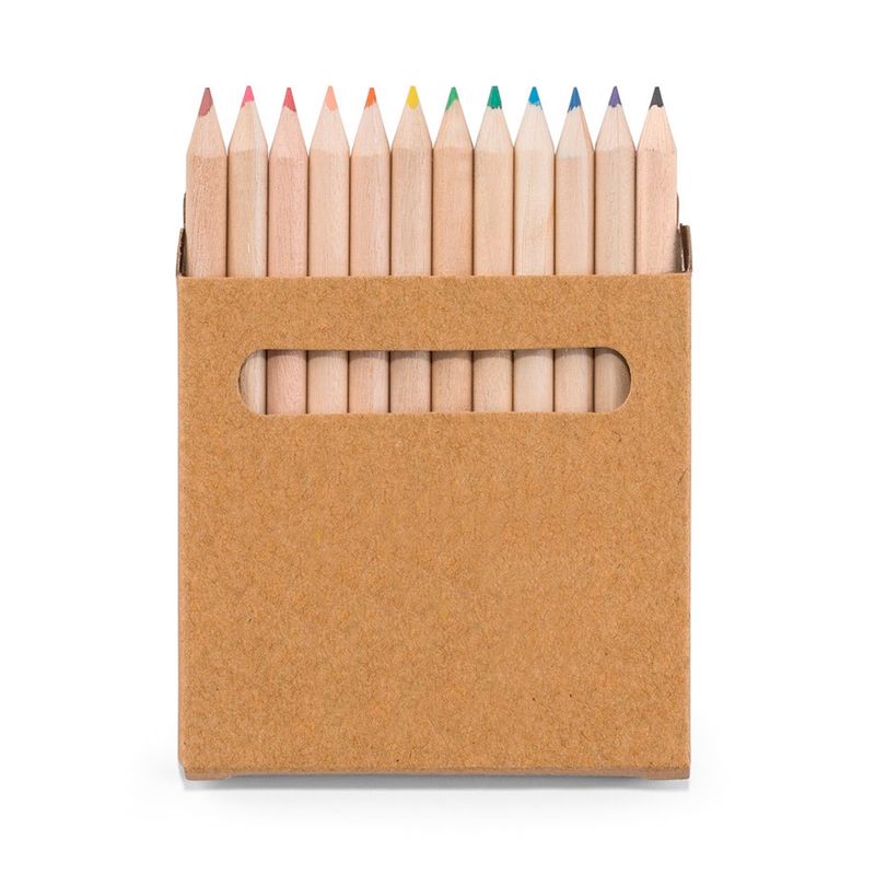 Набір із 12-ти дерев'яних олівців в крафтовій коробці