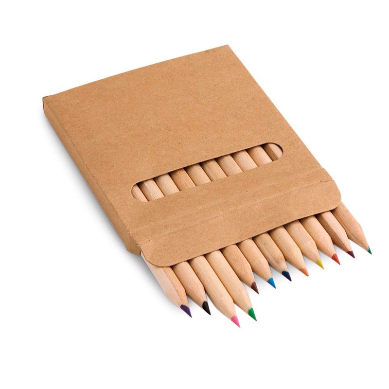 Набір із 12-ти дерев'яних олівців в крафтовій коробці