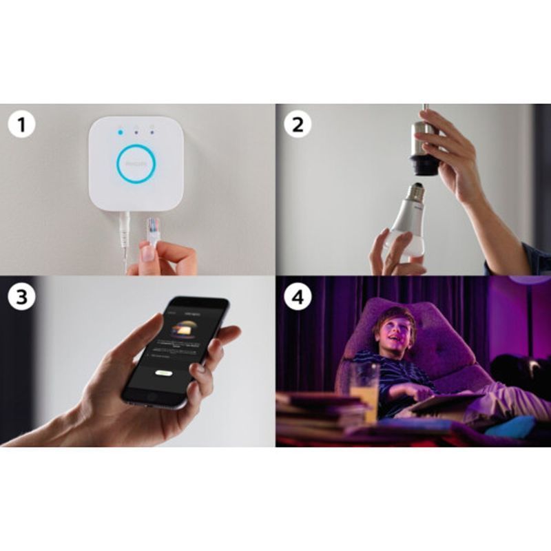 Starter kit &laquo;PHILIPS HUE COLOR&raquo; (Bridge, Dimmer,  lamp E27 3 pcs.)