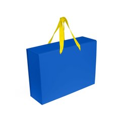 Коробка подарункова «CASE» , Темно-синій/жовтий