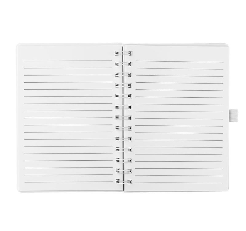 A6 notebook with a pen